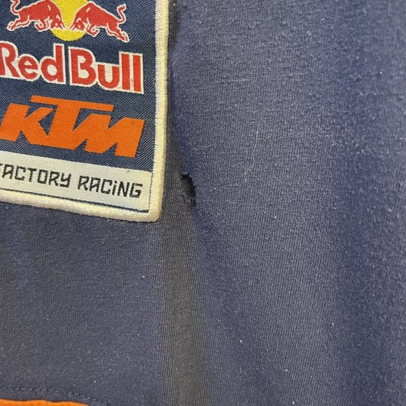 Red Bull KTM Factory Racing T Shirt Mens 2XL Motocross Color Block Blue Orange. - Picture 9 of 9